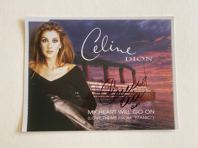 CELINE DION autographed "My Heart Will Go On" 8x12 photo