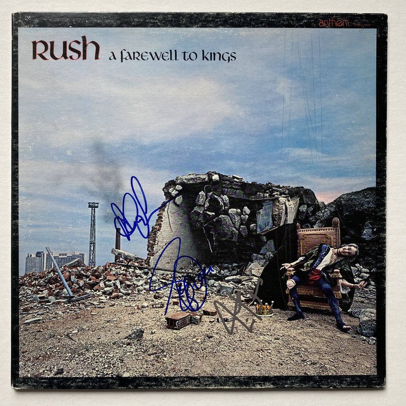 RUSH autographed "A Farewell To Kings"