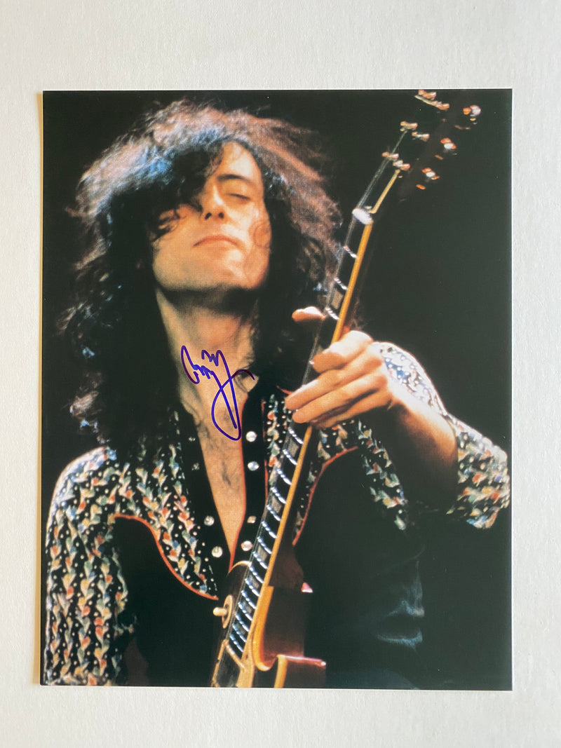 JIMMY PAGE autographed "Led Zeppelin" 11x14 concert photo