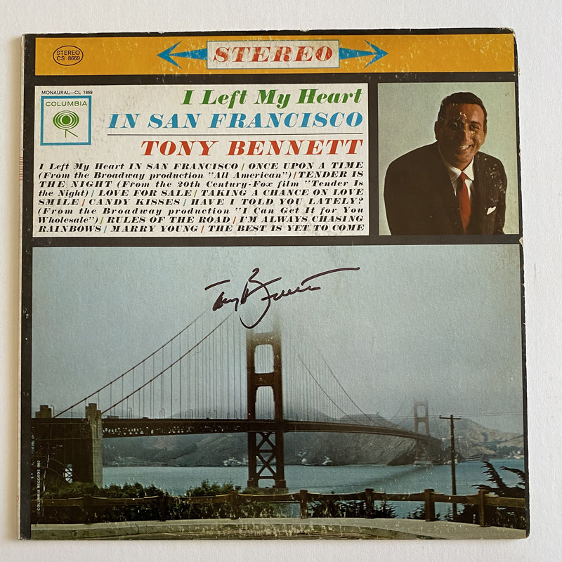 TONY BENNETT autographed "I Left My Heart In San Francisco"