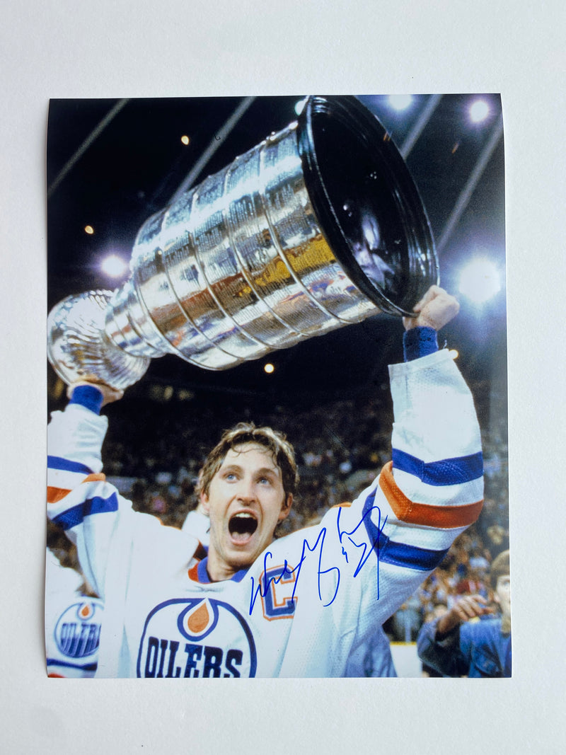 Wayne Gretzky Inscribed “4 Cups” Stanley Cup Replica Trophy With