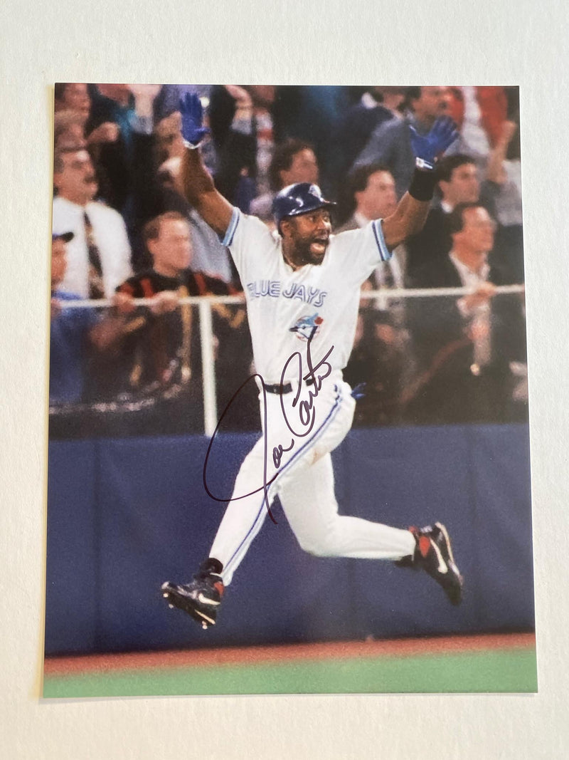 JOE CARTER autographed "World Series winning home run" 11x14 photo