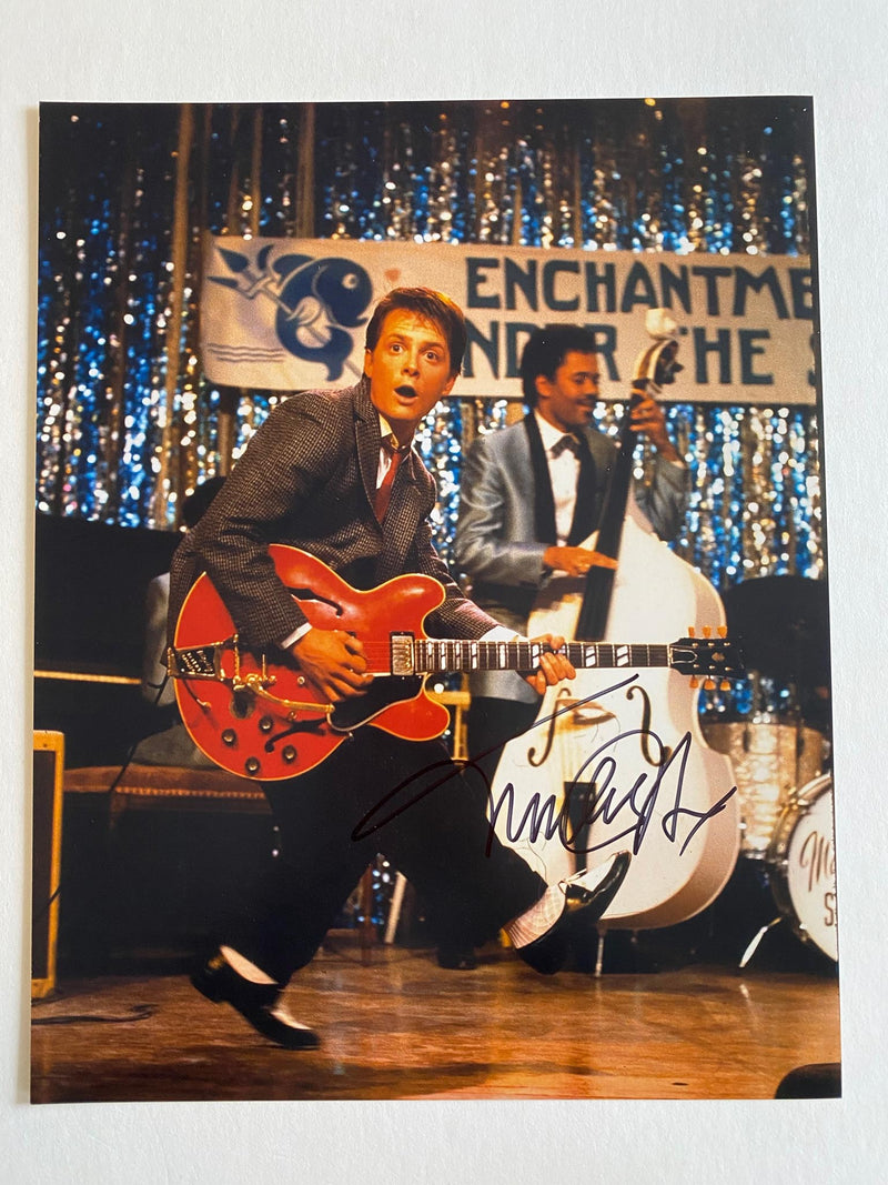 MICHAEL J. FOX autographed "Back To The Future" 11x14 photo