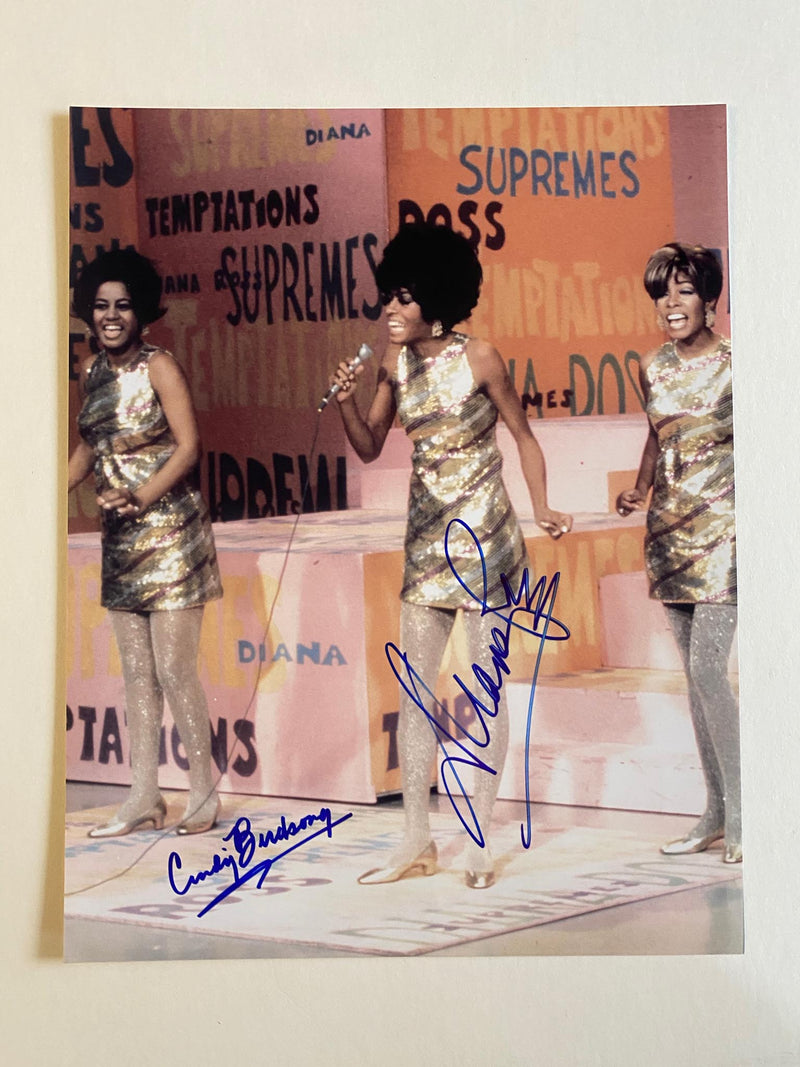THE SUPREMES / DIANA ROSS and CINDY BIRDSONG autographed 11x14 photo
