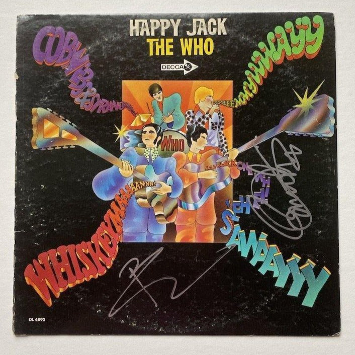 THE WHO / ROGER DALTREY and PETE TOWNSHEND autographed "Happy Jack"