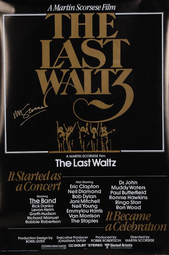 "The Last Waltz" autographed by MARTIN SCORCESE