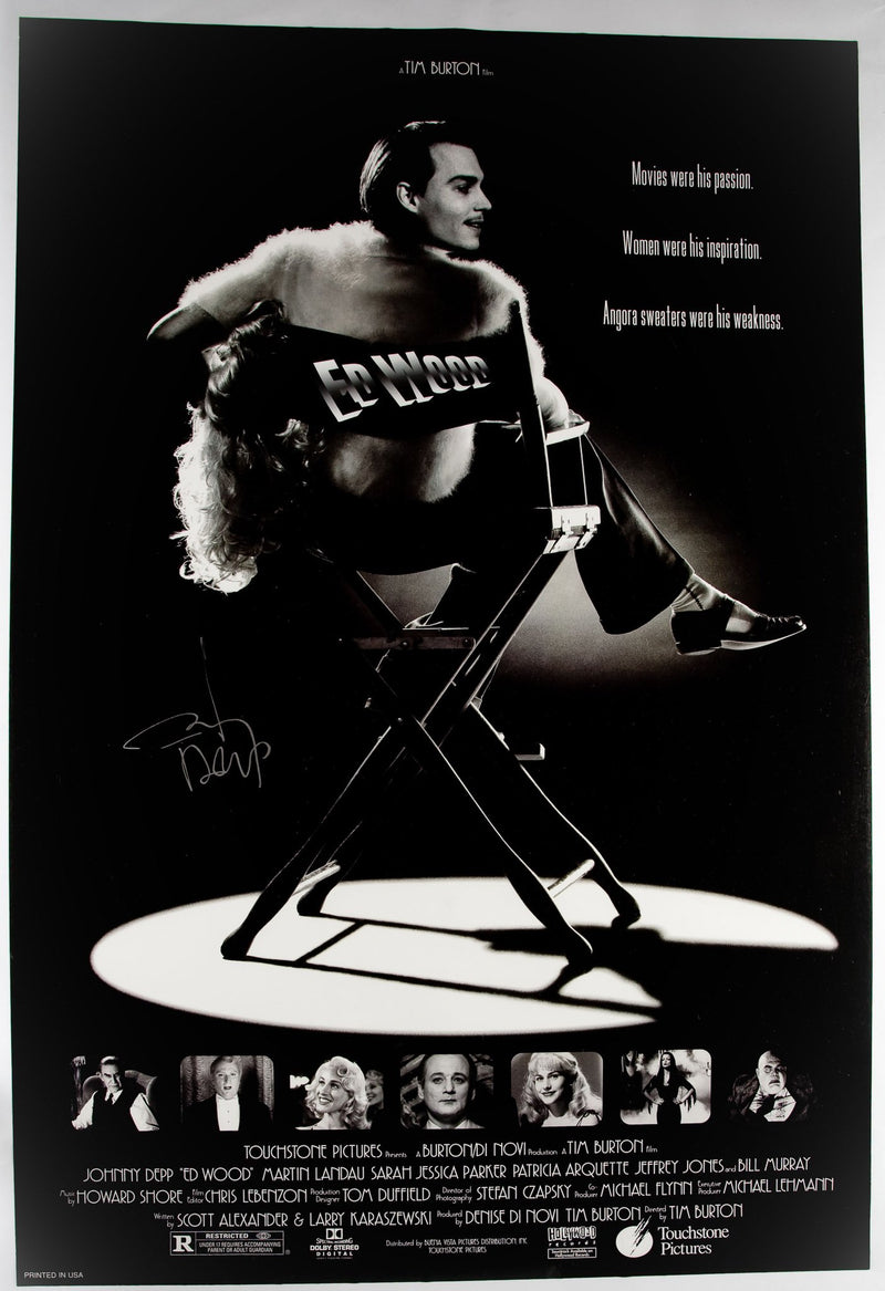 "Ed Wood" autographed by JOHNNY DEPP