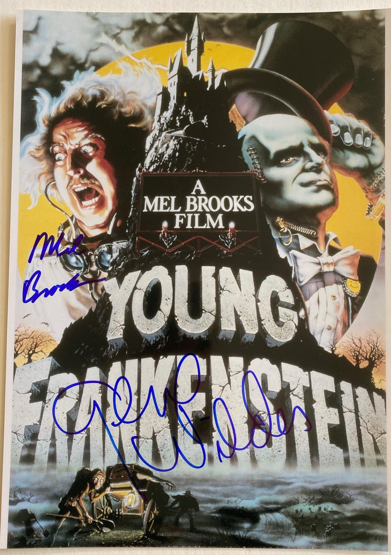 "Young Frankenstein" autographed 8x12 photo by GENE WILDER and MEL BROOKS