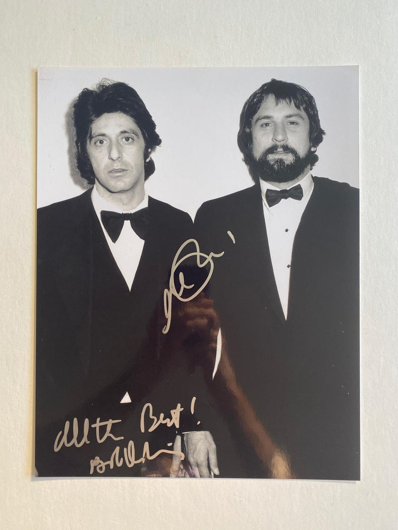AL PACINO and ROBERT DENIRO autographed 11x14 photo