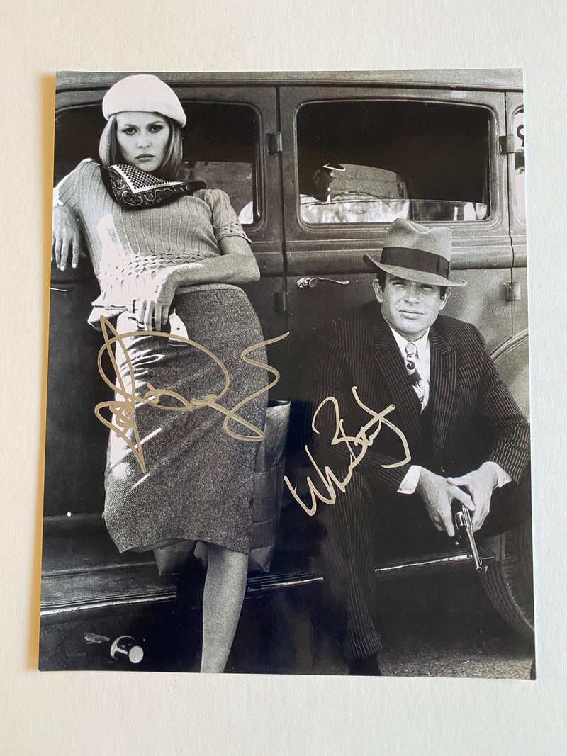 WARREN BEATTY and FAYE DUNAWAY autographed "Bonnie and Clyde" 11x14 photo