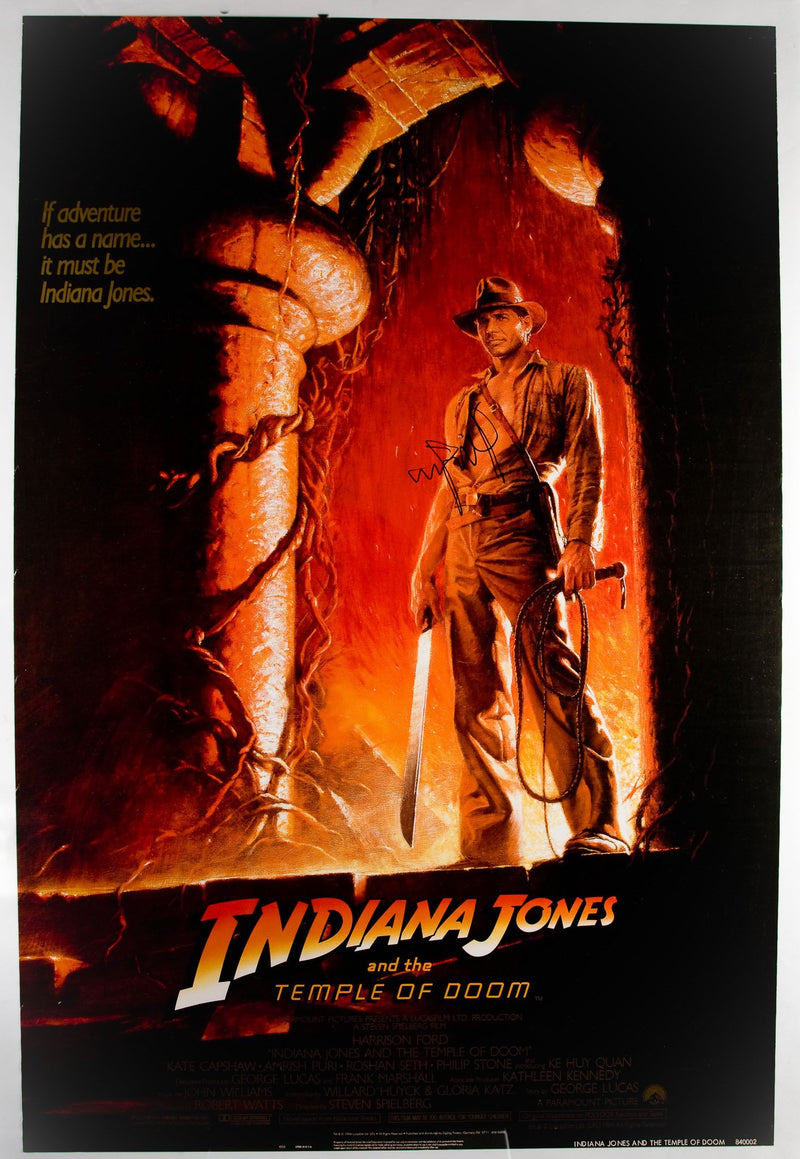 "Indiana Jones and the Temple of Doom" autographed by HARRISON FORD