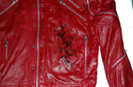 MICHAEL JACKSON autographed "Beat It" replica red leather jacket