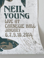 NEIL YOUNG autographed "Live At Carnegie Hall" Poster