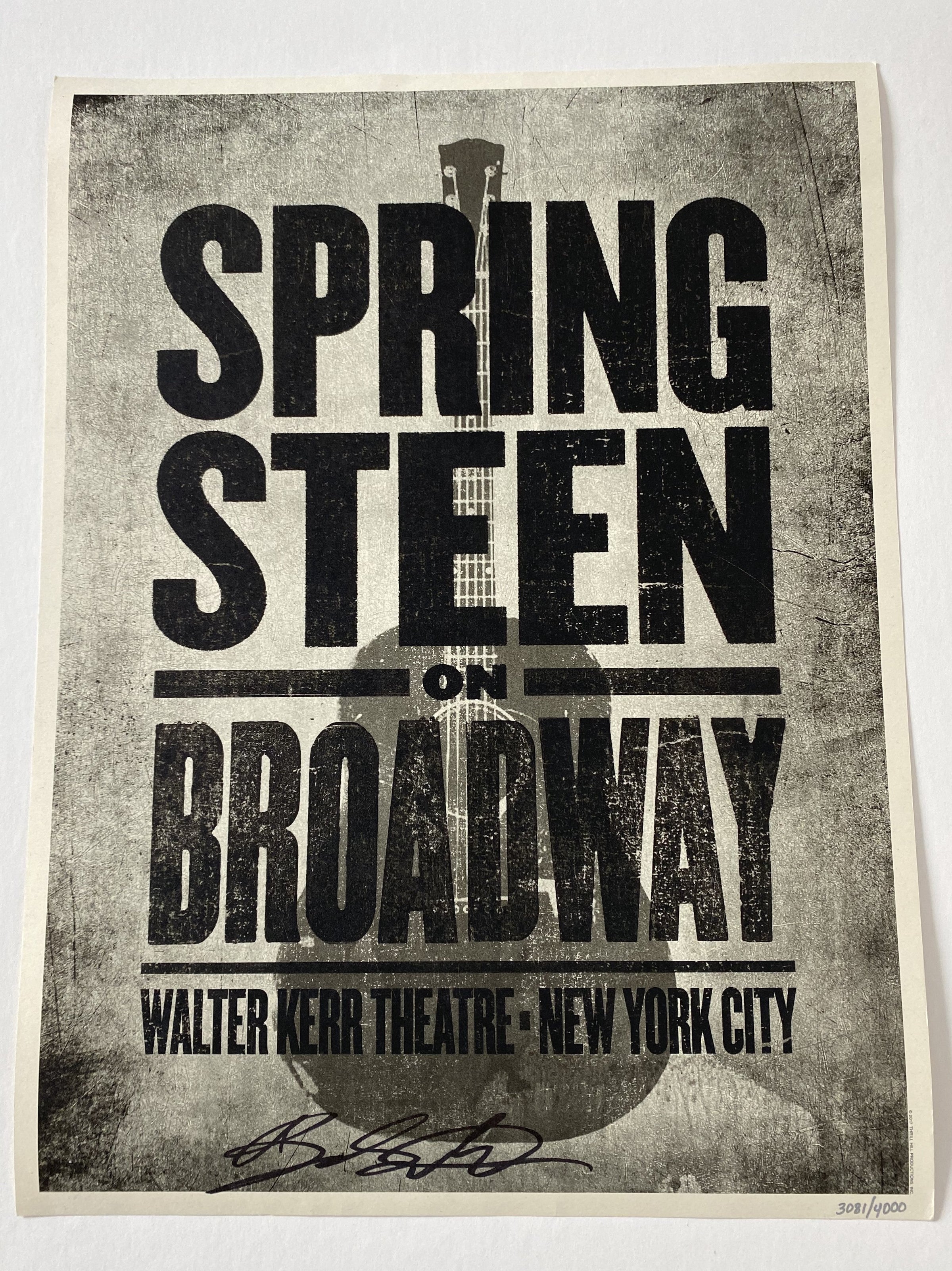 Springsteen Signed Poster BRUCE SPRINGSTEEN autographed
