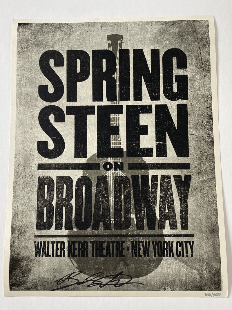 BRUCE SPRINGSTEEN autographed " On Broadway" poster