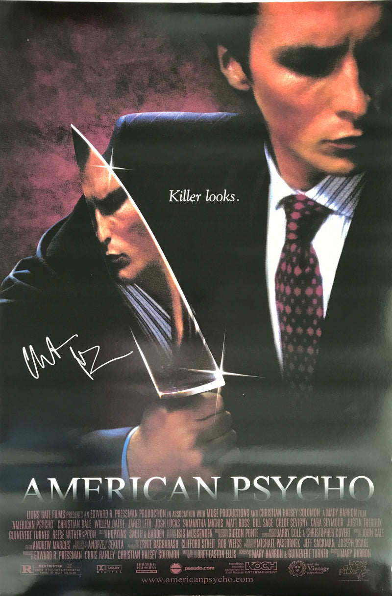 "American Psycho" autographed by CHRISTIAN BALE