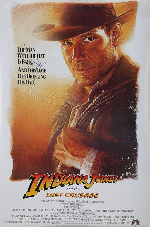 "Indiana Jones and the Last Crusade" autographed by HARRISON FORD