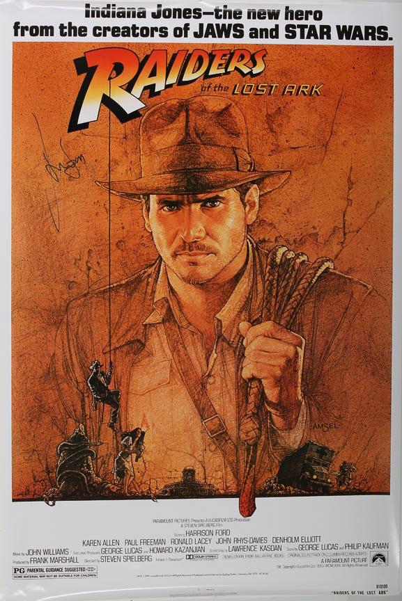 "Raiders Of The Lost Ark" autographed by HARRISON FORD