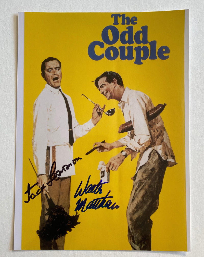 "The Odd Couple" autographed by JACK LEMMON and WALTER MATTHAU 8x12 photo
