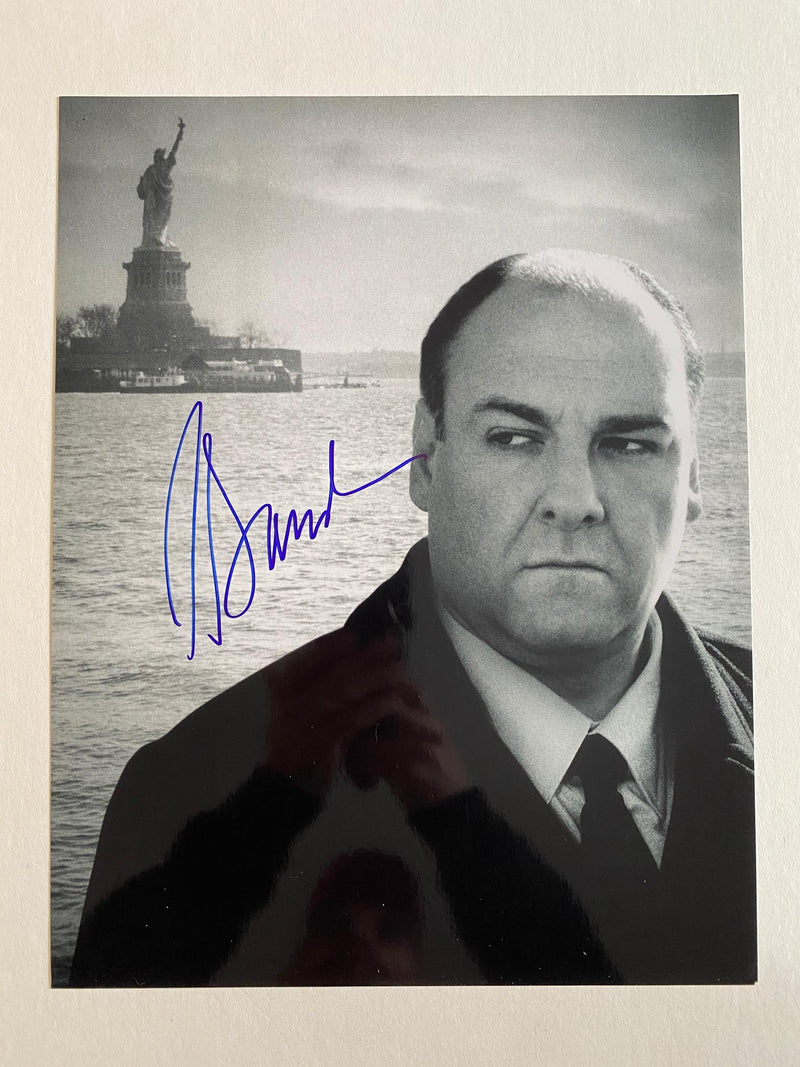 JAMES GANDOLFINI autographed "Tony Soprano" 11x14 photo