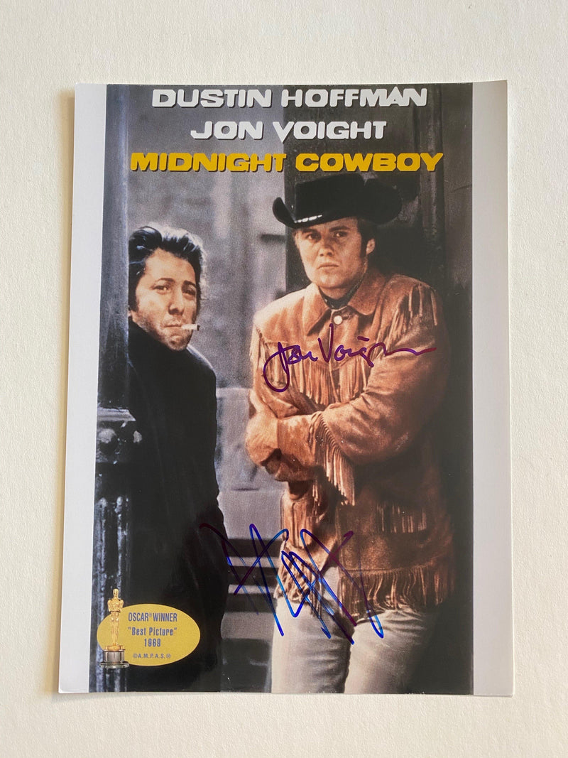 Jon Voight and Dustin Hoffman Signed Midnight Cowboy 8x10