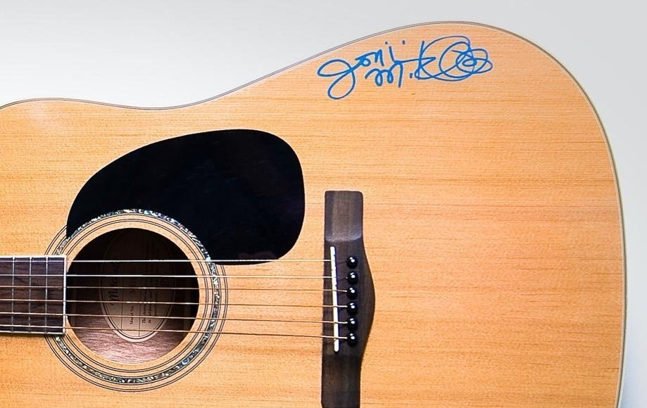 JONI MITCHELL autographed acoustic guitar