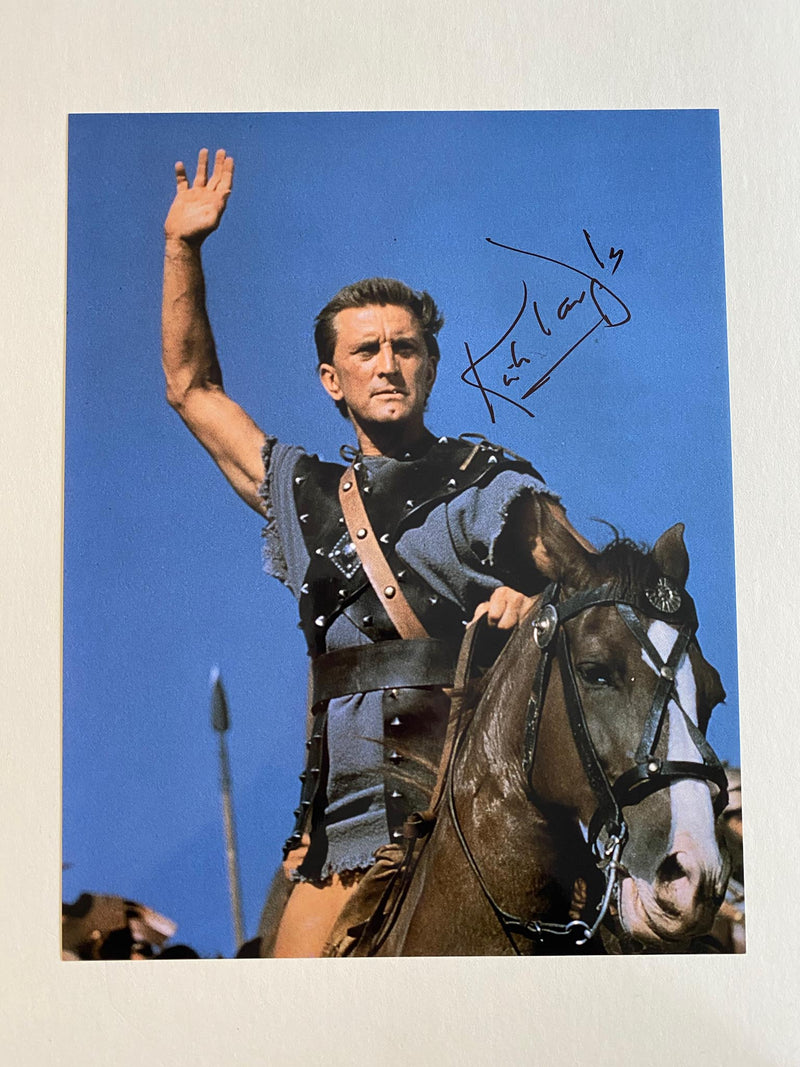 KIRK DOUGLAS autographed "Spartacus" 11x14 photo
