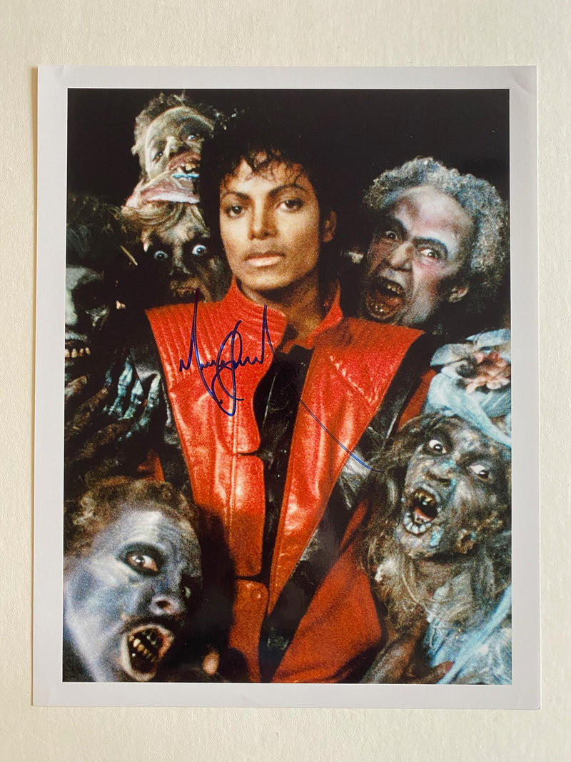 MICHAEL JACKSON autographed "Thriller video" 11x14 photo