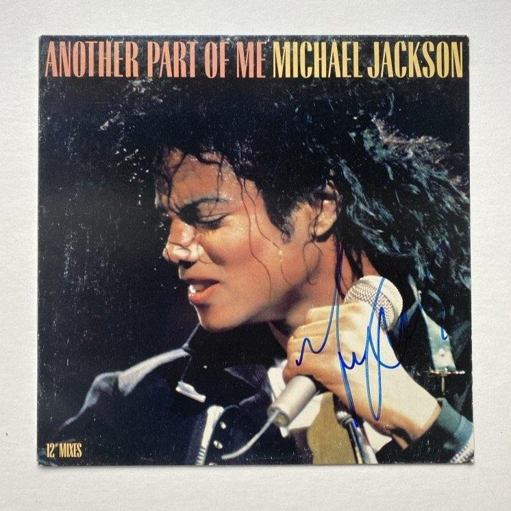 MICHAEL JACKSON autographed "Another Part of Me" 12" single