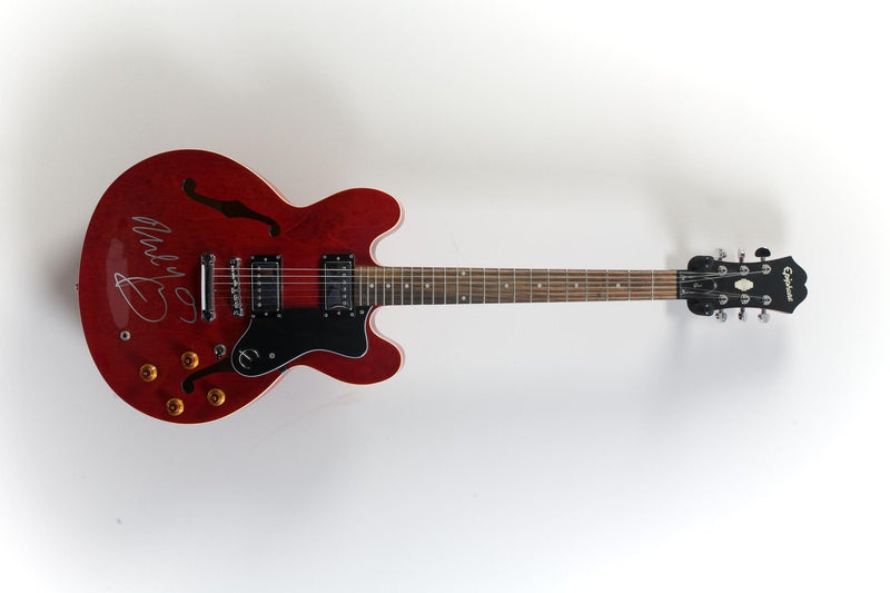 NEIL YOUNG autographed Cherry Epiphone wide body