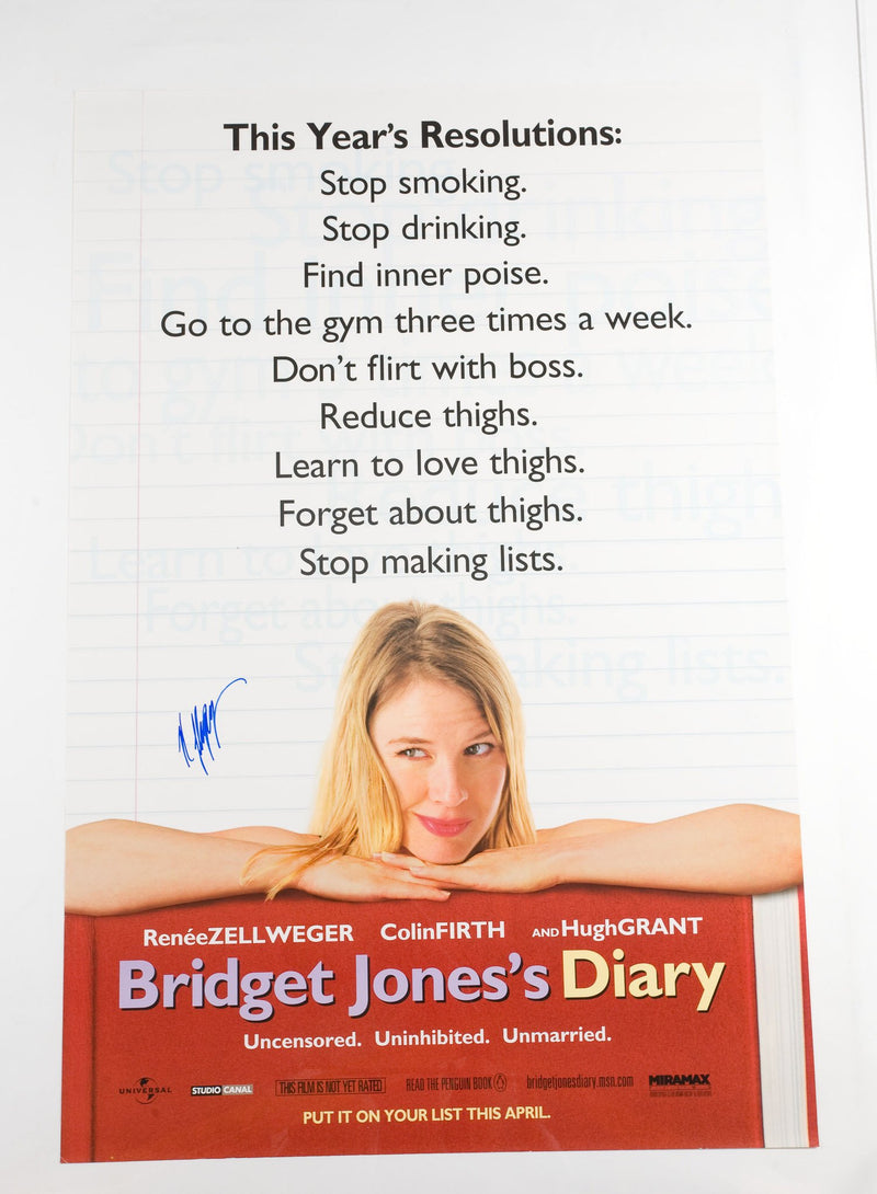 "Bridget Jones's Diary" autographed by RENEE ZELLWEGER