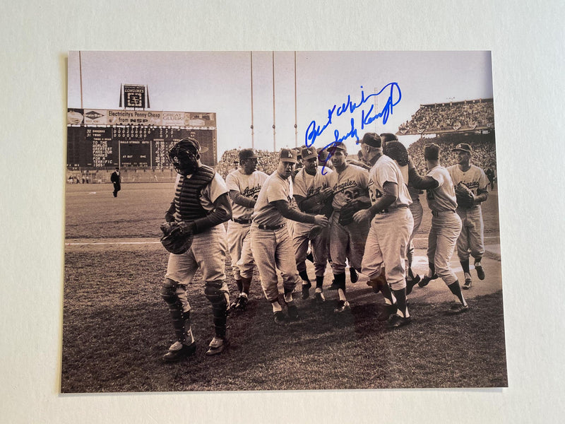 SANDY KOUFAX autographed "No-hitter celebration" 11x14 photo