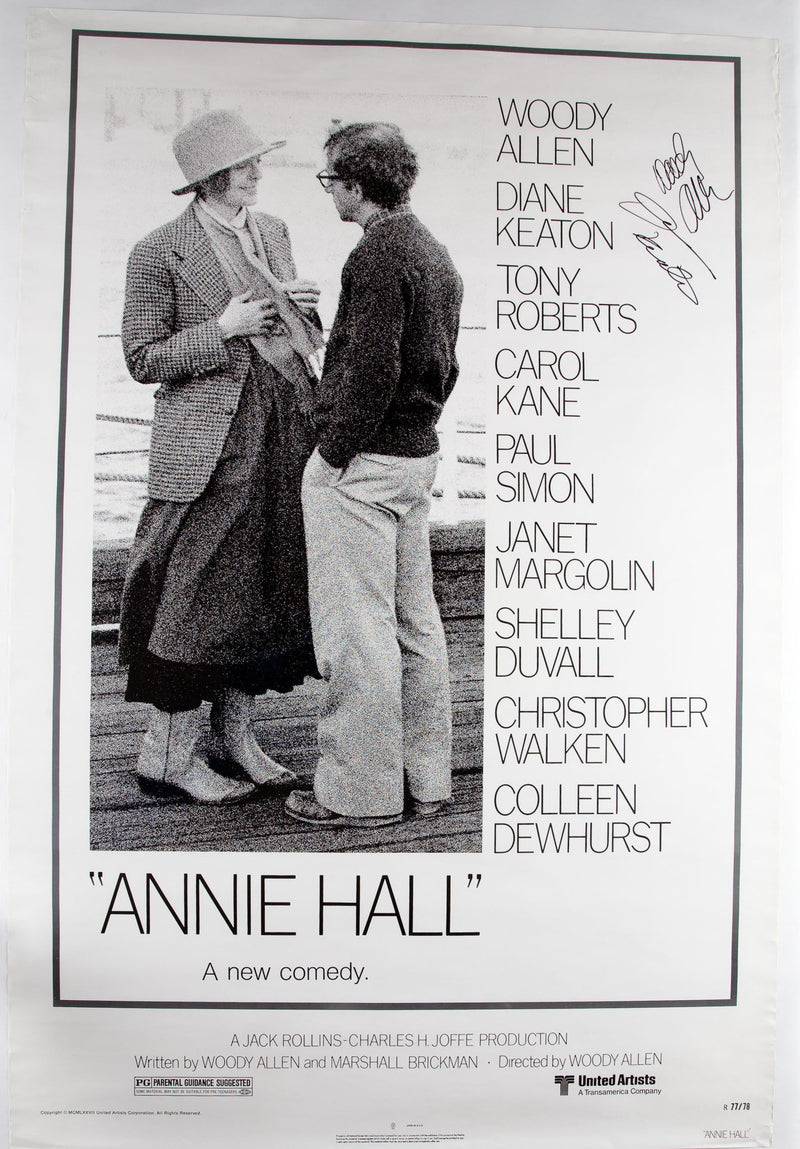 "Annie Hall" autographed by DIANE KEATON and WOODY ALLEN