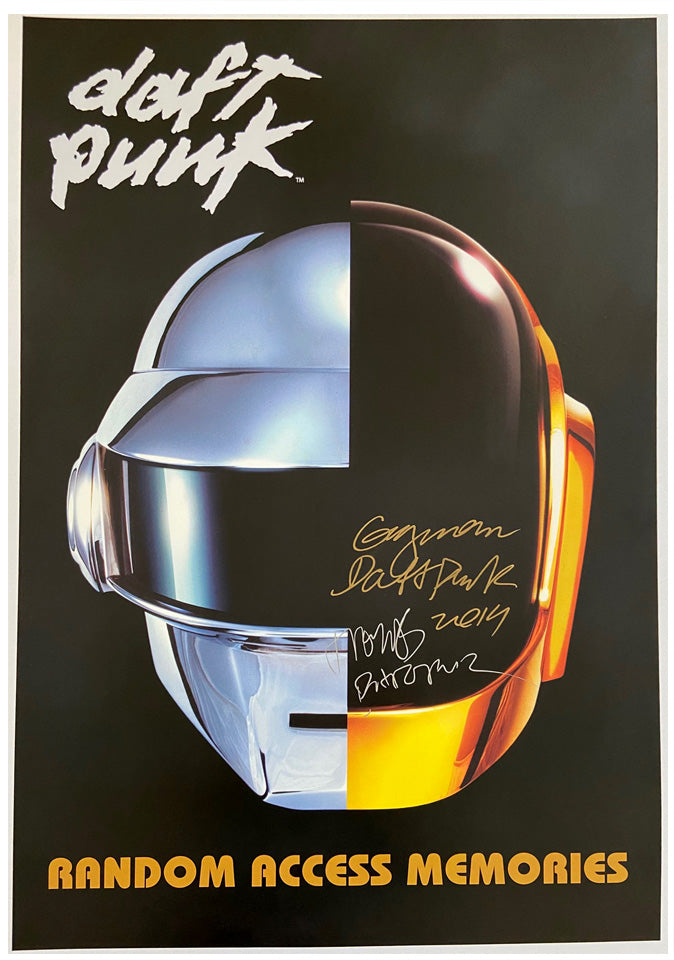 DAFT PUNK poster autographed by Guy-Manuel de Homem-Christo and Thomas Bangalter